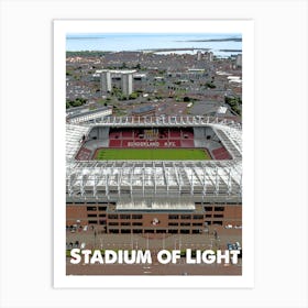 Stadium of Light, Sunderland, Stadium, Football, Art, Soccer, Wall Print, Art Print Art Print