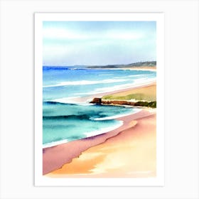 Bateau Bay Beach, Australia Watercolour Art Print