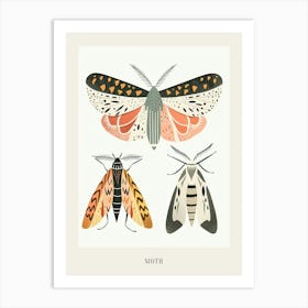 Colourful Insect Illustration Moth 29 Poster Art Print