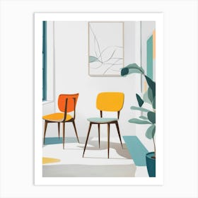 Two Chairs In A Room 1 Art Print