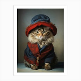 Cat In A Hat 13 Art Print