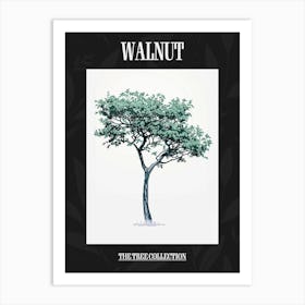 Walnut Tree Pixel Illustration 3 Poster Art Print