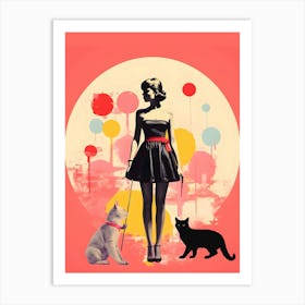 Cat Lady 1 Art Print