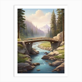 Bridge Over A River Art Print