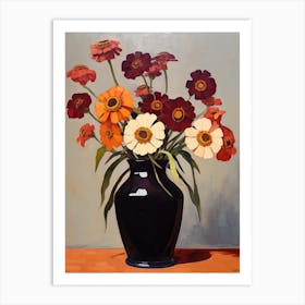 Bouquet Of Helenium Flowers, Autumn Fall Florals Painting 3 Art Print