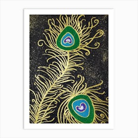 Peacock Feathers Art Print