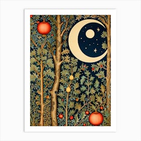 William Morris Moon In The Trees 1 Art Print