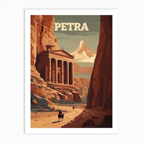 Petra Seven Wonders Of The World Travel Art Print