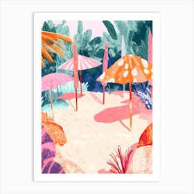 Beach Umbrellas 4 Art Print