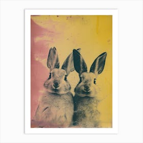Bunnies Polaroid Inspired 1 Art Print