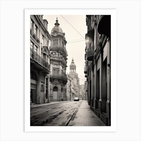 Porto, Portugal, Spain, Black And White Photography 3 Art Print