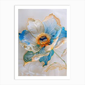 Embroidered Flower 7 Art Print