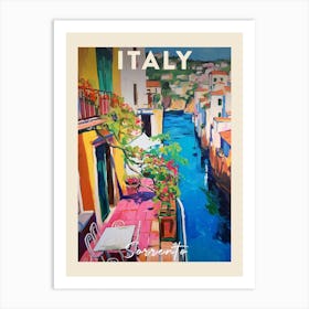 Sorrento Italy 3 Fauvist Painting Travel Poster Art Print