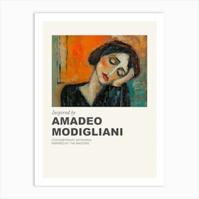 Museum Poster Inspired By Amadeo Modigliani 7 Art Print