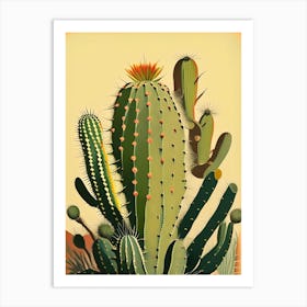Devil S Tongue Cactus Rousseau Inspired Garden Art Print
