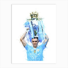 Phil Foden Watercolor Art Print