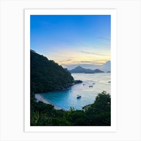 Ocean Cape Holiday Siam Beautiful Shore Point Paradise Turquoise Peaceful Sunset Grass M (25) Art Print