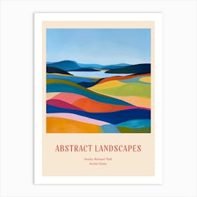 Colourful Abstract Acadia National Park Usa 2 Poster Art Print