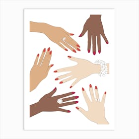 Female Hands Art Print