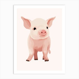 Baby Animal Illustration  Pig 2 Art Print