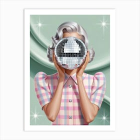 Disco Ball Girl 3 Art Print