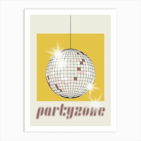 Celebrate The 80s Partyzone Yellow Art Print