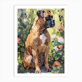 Boxer Acrylic Painting 1 Art Print