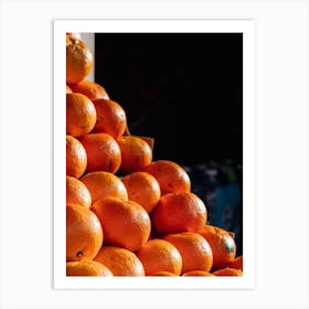 Sunset Oranges Fruit Stall Tel Aviv Art Print