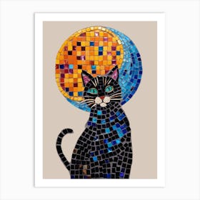 Mosaic Cat 10 Art Print