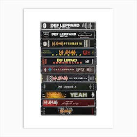 Def Leppard - Albums - Cassette Print Art Print