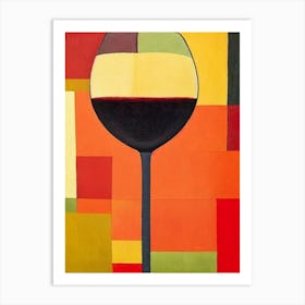 Riesling Paul Klee Inspired Abstract Cocktail Poster Art Print