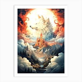 Wolf In The Castle Art Print