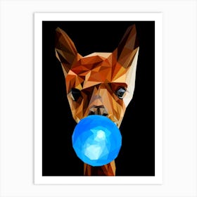 Llama Blowing Bubbles Art Print