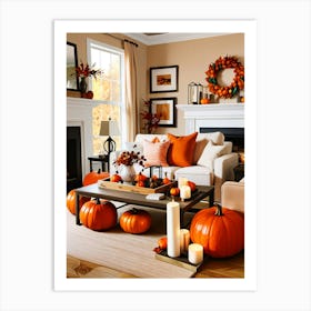 Autumn Living Room Decor Art Print