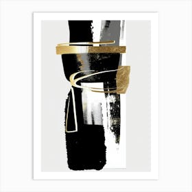 Abstract Black And Gold Painting 9 Art Print