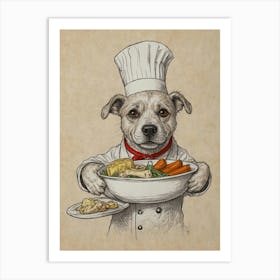 Chef Dog 3 Art Print