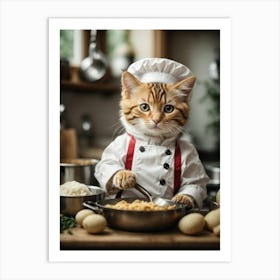 Chef Cat Art Print