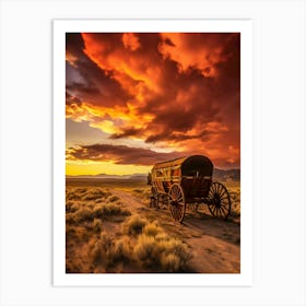 Sunset In The Desert Art Print