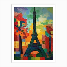 Eiffel Tower Paris France Henri Matisse Style 18 Art Print