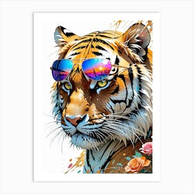 Tiger With Sunglasses Art Print