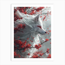 Beautiful Fantasy White Fox 13 Art Print