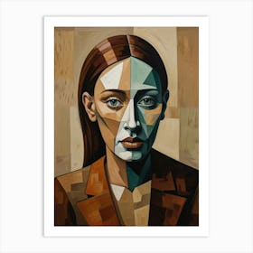 Woman In A Suit Art Print