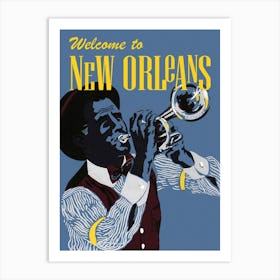 New Orleans, Trumpet Player Art Print