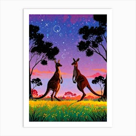 Australian Kangaroos Art Print