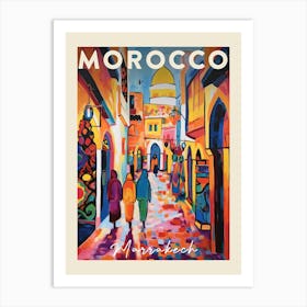 Marrakech Morocco 2 Fauvist Painting Travel Poster Art Print