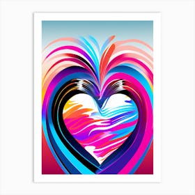 Abstract Heart Vector Illustration Art Print