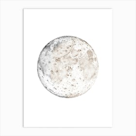 Moon Sketch Art Print