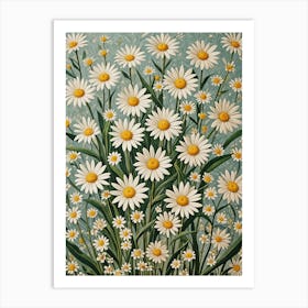 White Daisies no1 Art Print