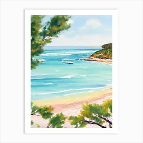 Dunsborough Beach, Australia Contemporary Illustration   Art Print