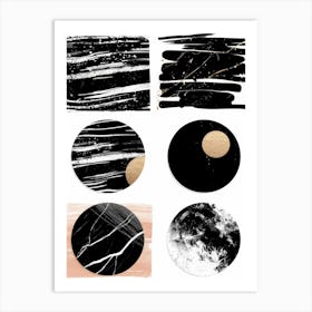 Abstract Black And White Painting 25 Art Print